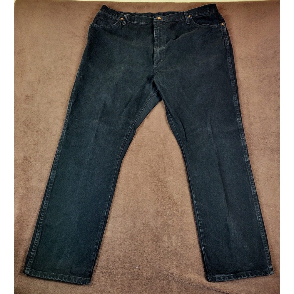 Wrangler Cowboy Cut Relaxed Fit Black Denim Jeans 1013MWZWK 42x32 Vintage Mens